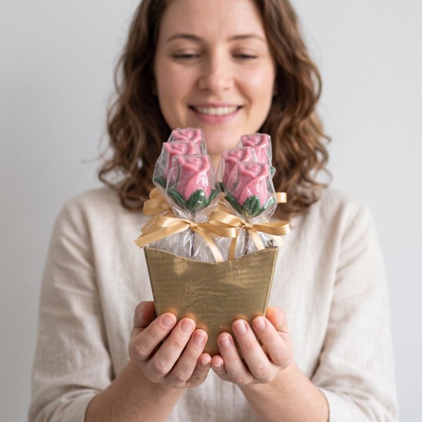 Rosas de Chocolate ao Leite Rosas