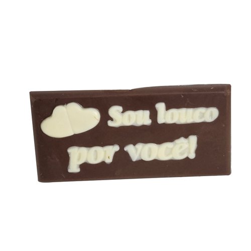 Cartão de Chocolate ao Leite Sou Louco Por Você