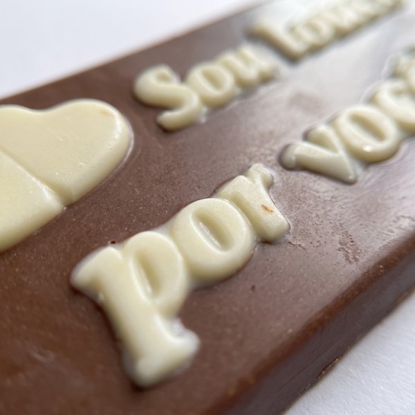 Cartão de Chocolate ao Leite Sou Louco Por Você