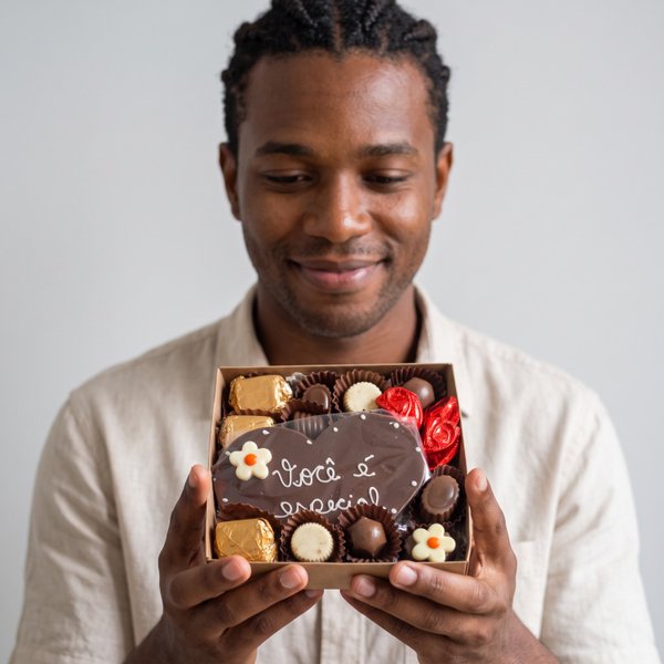 Caixa Coração de Chocolate Você é Especial