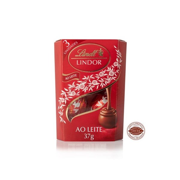 Caixa de Trufas de Chocolate ao Leite Lindt 37g