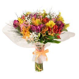 Imagem de Buquê Sarah de Astromelias Coloridas