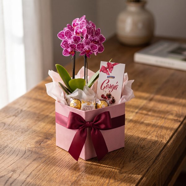 Cesta de Presente Especial Orquídea