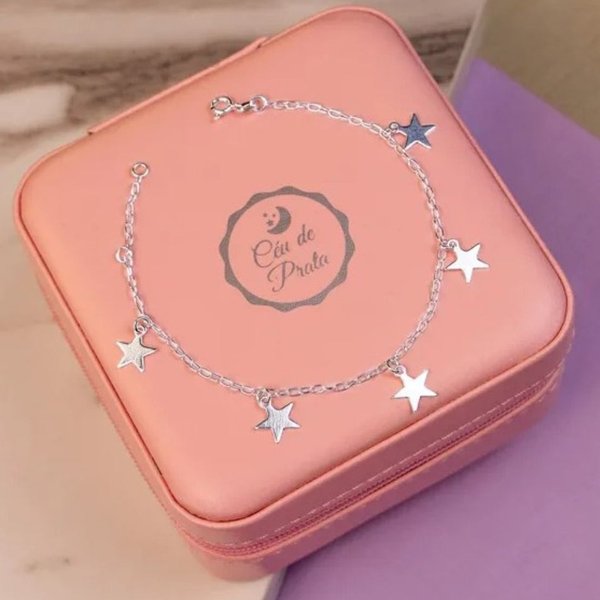 Pulseira Estrelas Lisas - Prata 925