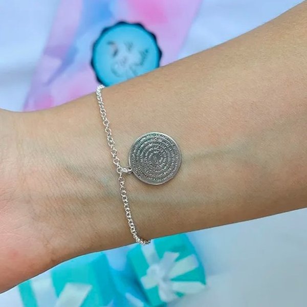 Pulseira de Prata Pai Nosso 16 MM