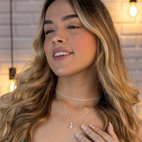 Colar de Prata 925 Ponto de Luz Redondo 6mm Brilhante