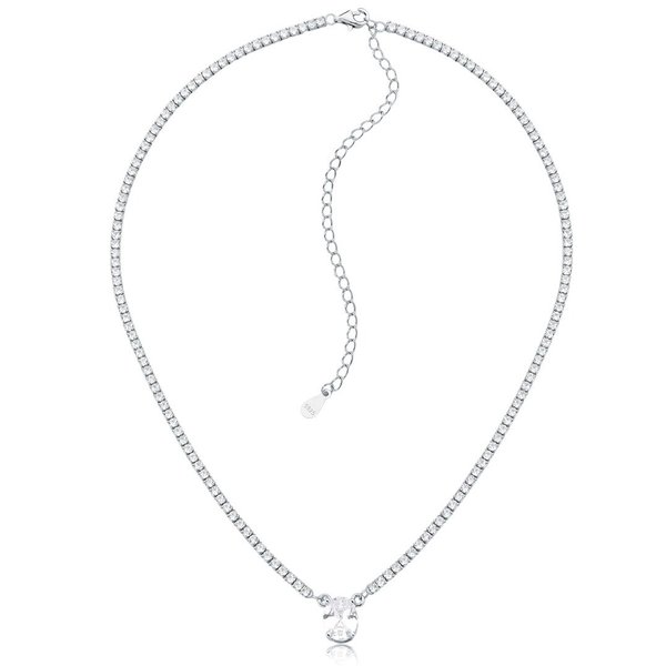 Colar de Prata Rodinado Riveira Elegance 37cm
