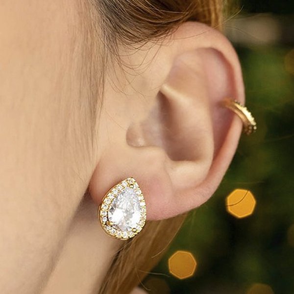Conjunto Riviera Gold c/ Zircônias Banhado em Ouro 18K