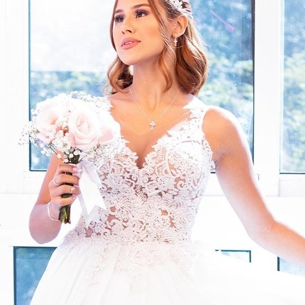 Colar de Prata Terço Nossa Senhora das Graças 45cm