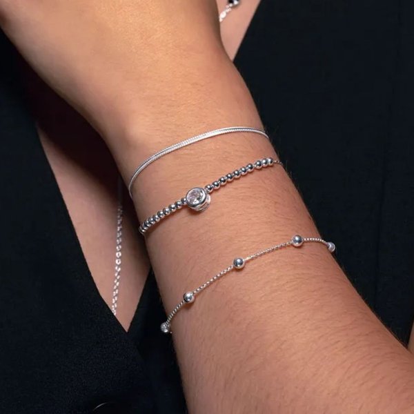 Pulseira de Prata Esteira Delicada (2mm) 19cm