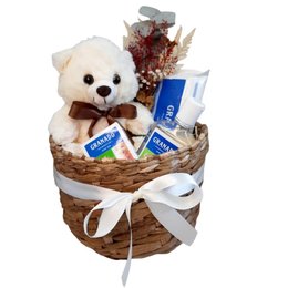 Imagem de Cesta Maternidade Bebê e Ursinho Carinhoso