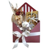 Cesta Envelope chocolate e Urso de Pelúcia