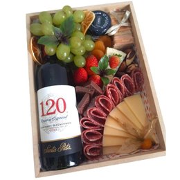 Imagem de Lindíssima Tábua Caixa de Frios, Queijo e Vinho