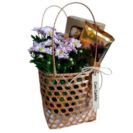 Imagem de Sacolinha Floral Margarinhas e Mix de Chocolates