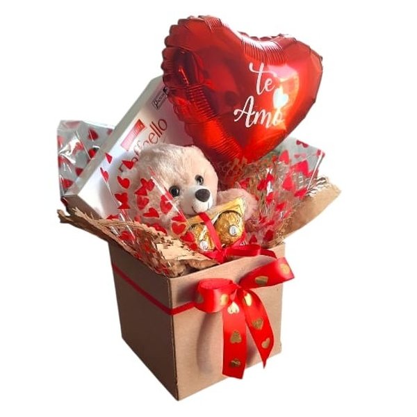 Cesta Box Mimo de Amor e Chocolates