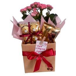 Imagem de Cesta Charmosa Flores e Chocolates