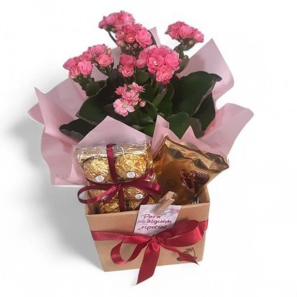 Cesta Charmosa Flores e Chocolates