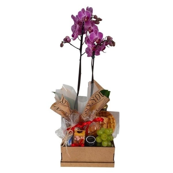 Cesta Café da Manhã ou Tarde Petit Orquídea