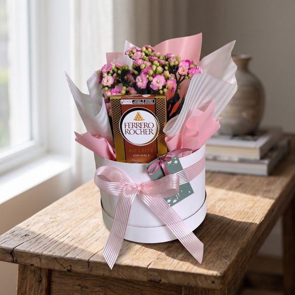 Cesta Luana Flores e Chocolate Luxo