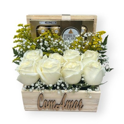 Baú Sedução de Rosas Brancas