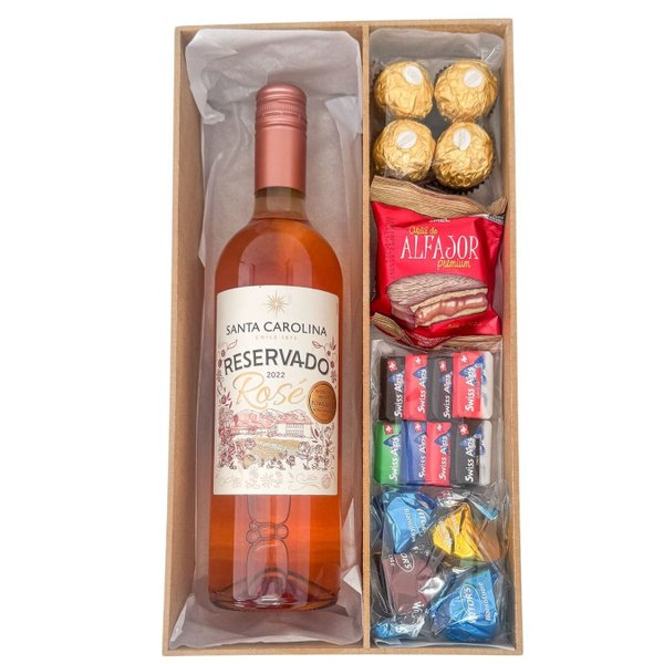Chocolates e Vinho Rose 