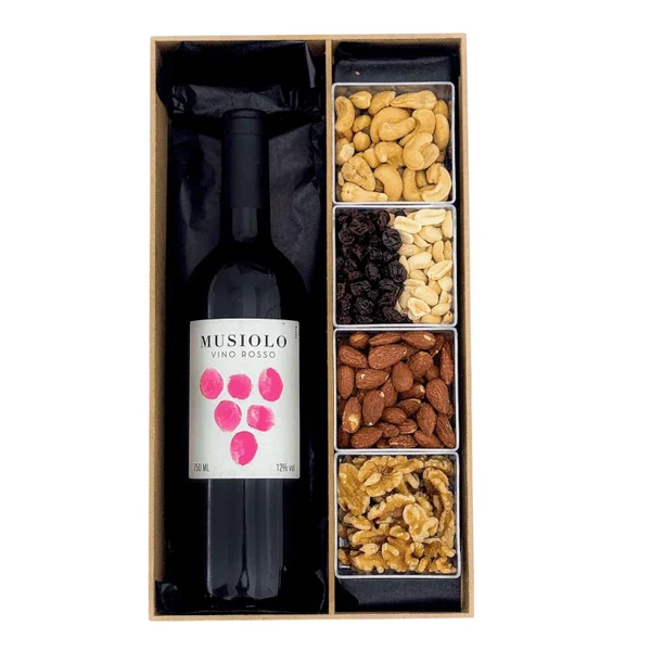 Box Castanhas e Vinho Italiano Musiolo 