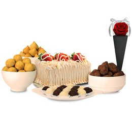 Imagem de Kit Festa Especial Com Cone Preto De Rosa Encantada