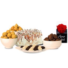 Imagem de Kit Festa 1 Classico Com Rosa Amo Você