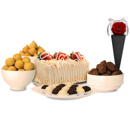 Imagem de Kit Festa 1 Especial Com Cone Preto De Rosa Encantada