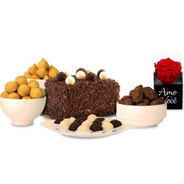 Imagem de Kit Festa 1 Tradicional Com Rosa Amo Você