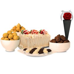 Imagem de Kit Festa 2 Especial Com Cone Preto De Rosa Encantada