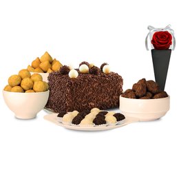 Imagem de Kit Festa 2 Tradicional Cone Preto De Rosa Encantada