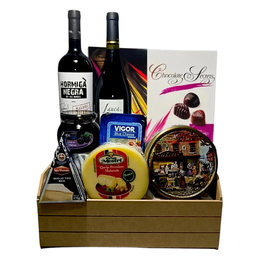 Imagem de Cesta Luxo de Vinhos, Queijos e Guloseimas