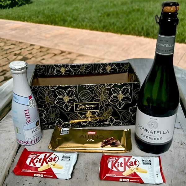 Cesta Vinho Prosecco , Espumante e Chocolates