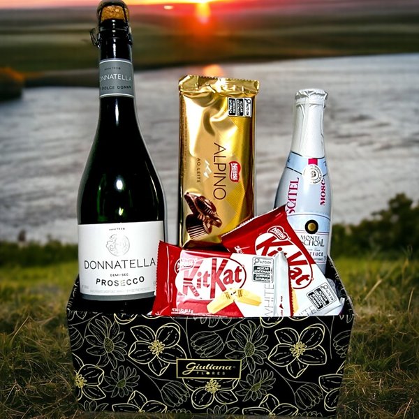 Cesta Vinho Prosecco , Espumante e Chocolates