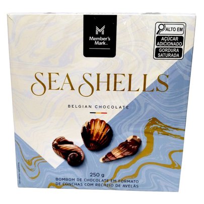 Bombons de Chocolate Belga Sea Shells