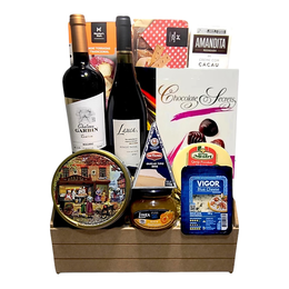 Imagem de Cesta de Vinhos, Queijos e Guloseimas Diamante