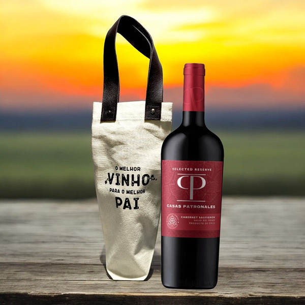 Baú com Vinho e Bag, Melhor Pai