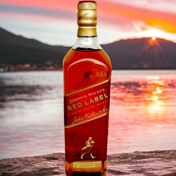 Cesta Whisky Red Label com Chocolates 