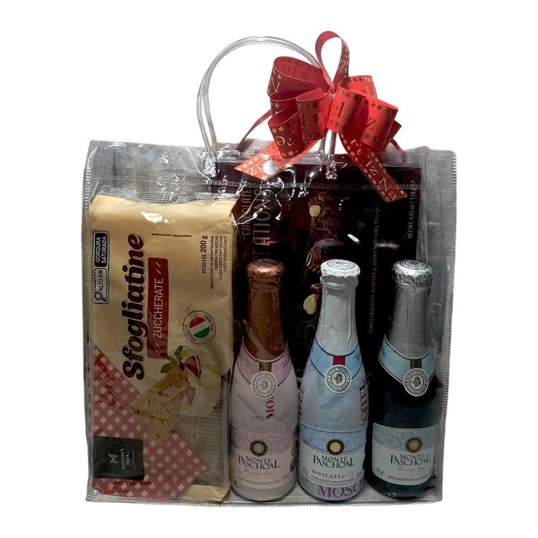 Cesta Feliz Natal com Espumantes e Chocolate
