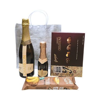Cesta Boas Festas com Chandon e Chocolate