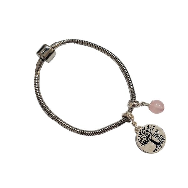 Bracelete My Wishes Quartzo Rosa