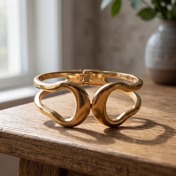 Bracelete articulado dourado