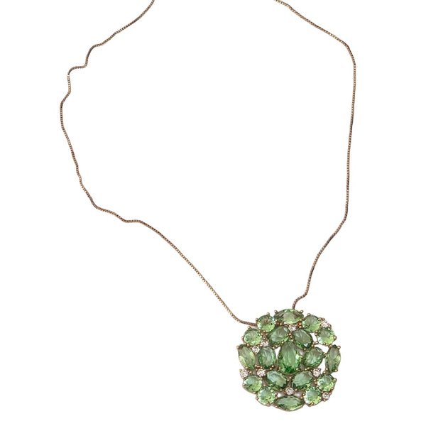 Colar Mandala Pedra Fusion Verde
