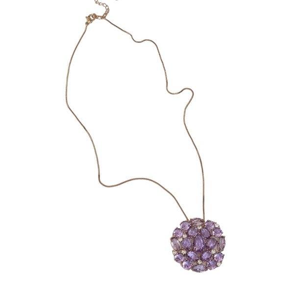 Colar Mandala Pedra Fusion Lavanda