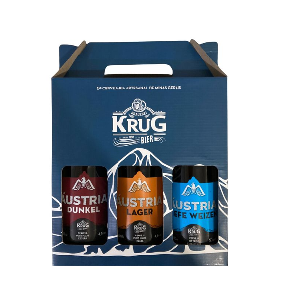 Kit de 3 Cervejas Importadas Krug Bier Austria