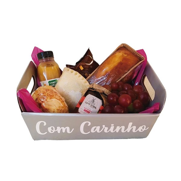 Cesta de Café da Manhã Pequena em Papel Kraft Personal