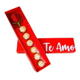 Imagem de Caixa com Rosa Solitária Chocolates