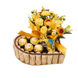 Imagem de  Mini Cesta de Presente Arranjo P 4 Ferrero