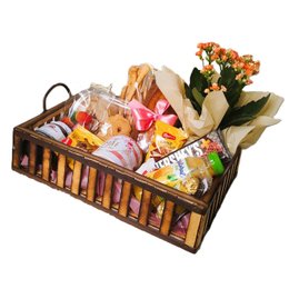 Imagem de Bandeja de Café em MDF G com Flor e Caneca Cerâmica